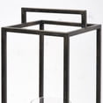 thumbnail image 5 of Mercana Orionis II Large Black Metal/Wood Candle Holder Lantern, 5 of 7