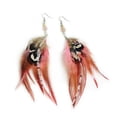 thumbnail image 1 of BR Pendientes de Plumas Boho - Estilo Viento Étnico, 23 Pares, Colgante de Cuentas de Piedra, 1 of 5