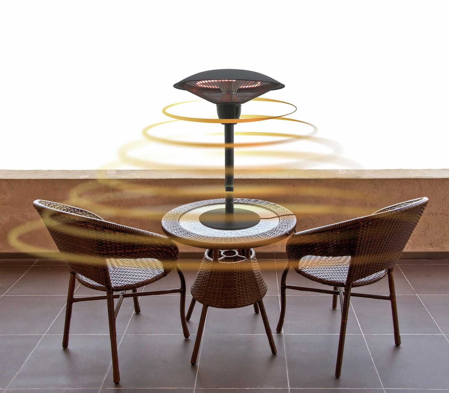 Westinghouse  WES31-1566 Table Top Infrared Electric Outdoor Heater with Durable Matte Black Finish