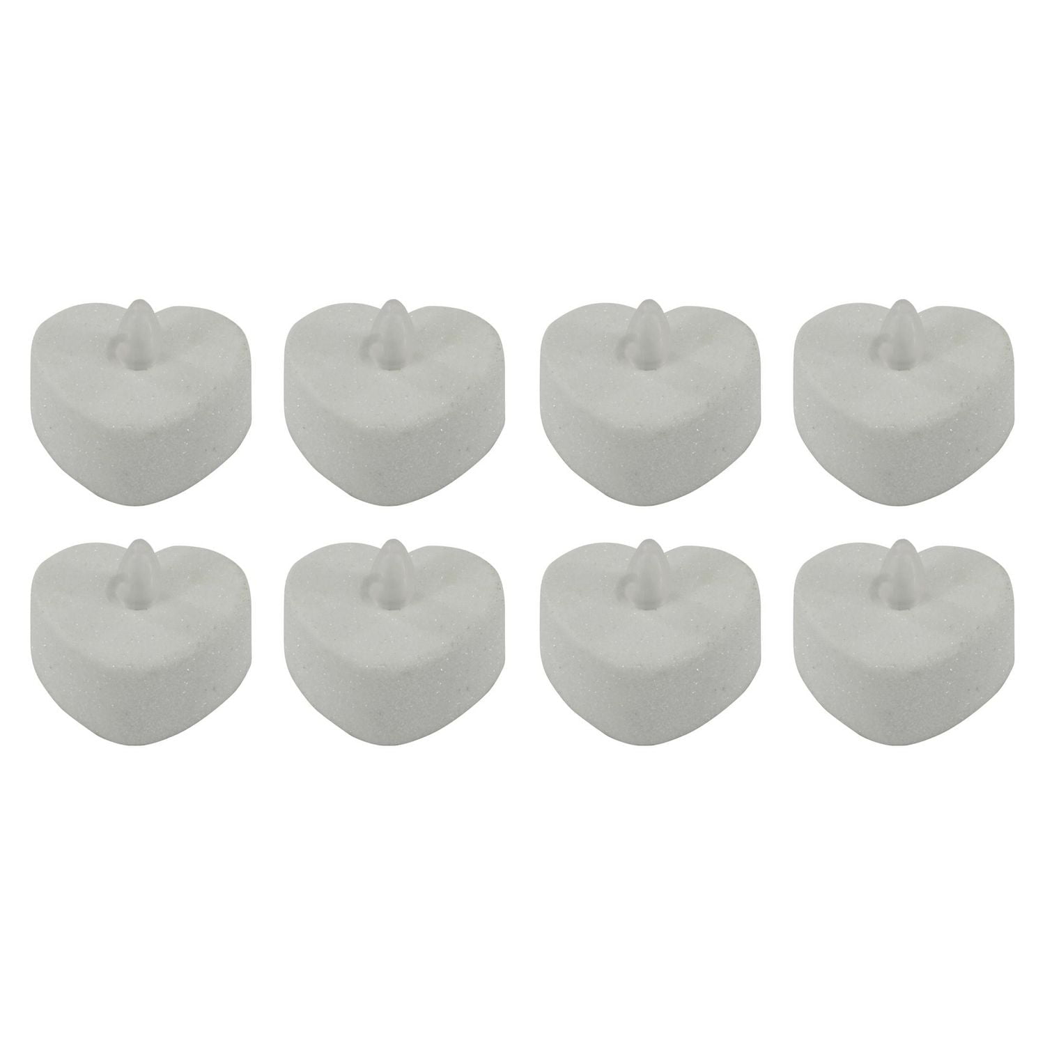 Way To Celebrate Valentine’s Day 4-Pack Heart Tea Lights, White/Red