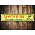 thumbnail image 1 of Beach Bum Key West Novelty Decor, Metal Wall Sign - 4x18 Inches, 1 of 4