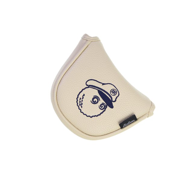 Destyer Golf Putter Head Cover Magnetic Closure shape Club Golf Golf Accessories Covers L orange PU beige semicircular M