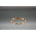 thumbnail image 5 of Shaded Citrine 3mm Round Shape Faceted Cut Beads 7 inch Gold Plated Clasp Bracelet for men, women, unisex. Link Chain Stacking Bracelet.|LINK_06078, 5 of 6