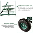 thumbnail image 4 of Kinbor Garden Cart Rolling Work Adjustable Swivel Seat for Planting, 4 of 6