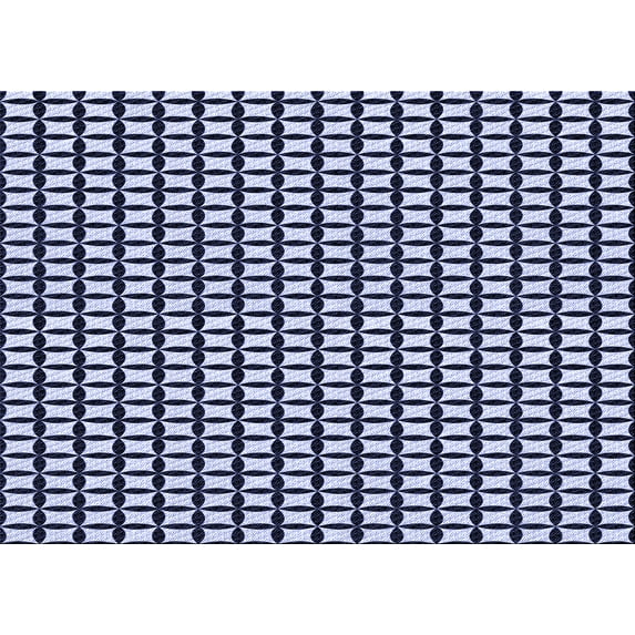 Ahgly Company Indoor Rectangle Patterned Midnight Blue Area Rugs, 2' x 5'