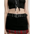 thumbnail image 3 of YooGuoGuo Women's Double Grommet PU Leather Belt Punk Buckle Waist Belts, 3 of 7