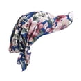 thumbnail image 2 of Visera con ala, pañuelo estampado para la cabeza, bandana, turbante, gorro para la cabeza, para la playa y actividades al aire libre. Azul, 2 of 9