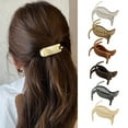 thumbnail image 3 of Anvazise Women Hair Clip Solid Color Easy Operate Strong Claw Anti-slip Cross Hair Decoration Headwear Hair Scratching Hair Gripper Hair Accessories Khaki One Size, 3 of 13