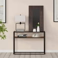 thumbnail image 3 of Henn&Hart 42" Blackened Bronze Metal/Glass Console Table, 3 of 9