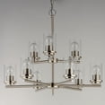 thumbnail image 4 of 10206CLSN Maxim Lighting Corona - 9 Light 2-Tier Chandelier-Satin Nickel Finish    -Traditional Installation, 4 of 5
