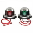 thumbnail image 6 of 2Pcs Red + Green Stainless Steel 12/24V Marine Boat Yacht LED Navigation Light, 6 of 7