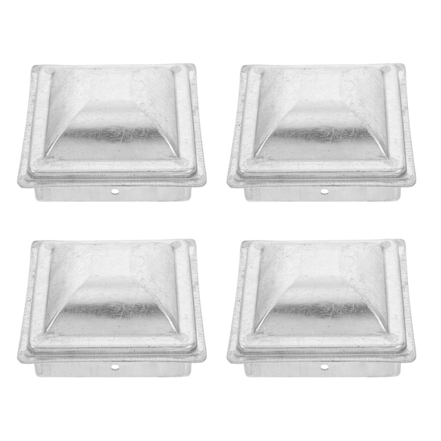 MLINS 4pcs Metal Fence Post Cap for Deck and Garden Decorative Weather Resistant Fence Topper Replacement