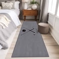 thumbnail image 4 of 2x6 Kitchen Runner Rug, Gray Hockey Non-Skid Rubber Backing Large Rectangle Rugs - Living Room Bedroom Home Office, Modern Art Vintage Hockey Ball Sports Indoor Floor Mat Carpets Washable Rug, 4 of 9