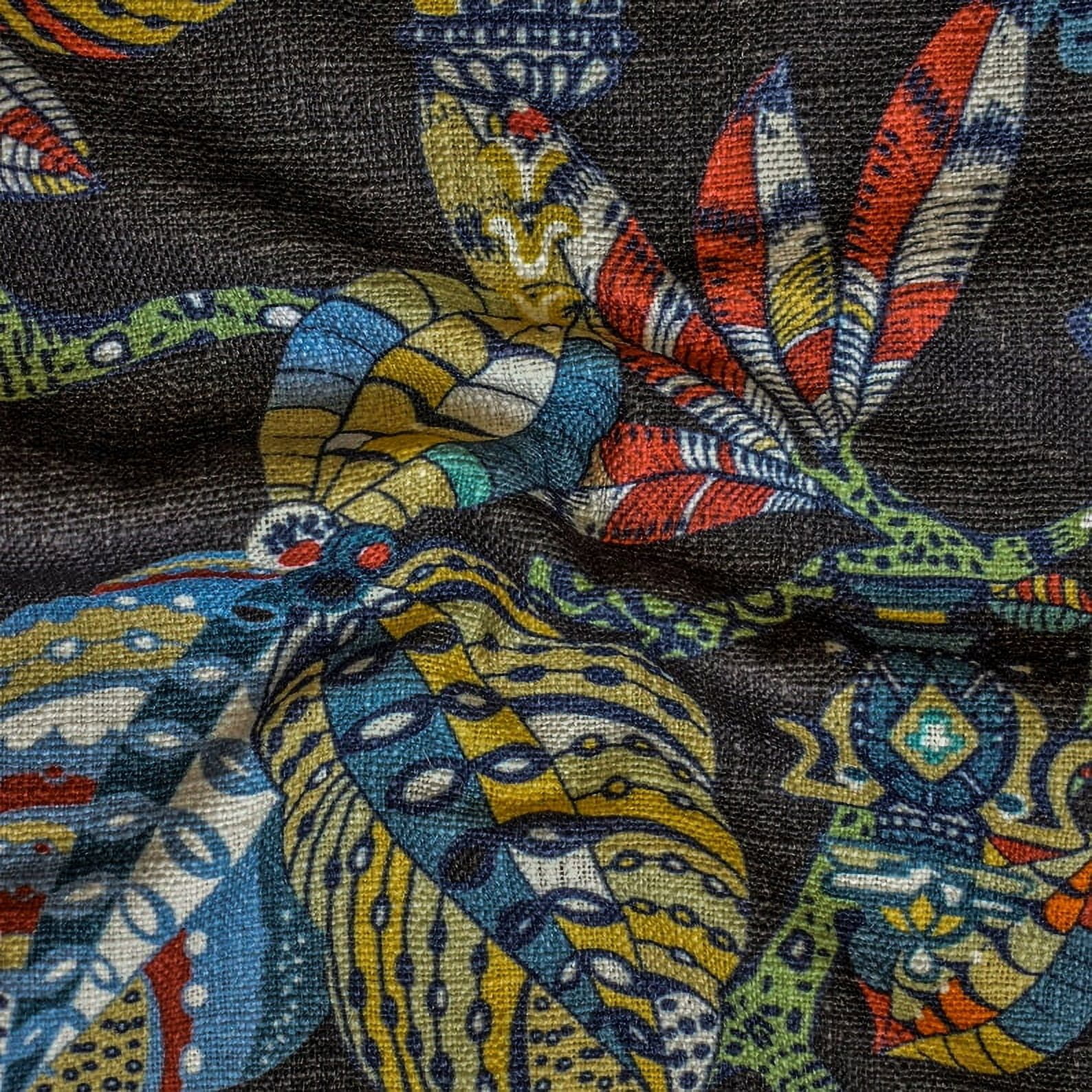 Fabric Mart Direct Black Fabric by the Yard, 54 inches or 137 cm Width Black Cotton Fabric, 14 Continuous Yards Printed Cotton Fabric, Upholstery Fabric, Fabric For Curtains, Fabric For Pillows