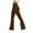 A0527-Brown, variant on QUINDOS Flared Yoga Pants for Women with Pockets High Waist Full Length Bootcut Leggings for Women Active Gym Fitness Slim Pants