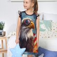thumbnail image 4 of Balery Bald Eagle Pilot Camisón de princesa para niñas, pijama de algodón con mangas abullonadas, suave y bonito.-X-Large, 4 of 6