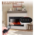 thumbnail image 3 of Maxhonor Electric Fireplace Inserts Freestanding Heater for The Living Room Floating Fireplace with 12 LED Colors with Logset and Stones,1500W/750W (30inch with Mantel, Black), 3 of 7