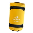 thumbnail image 4 of Bolsa de lona impermeable de gran capacidad para cuadro de motocicleta, para hombres y mujeres, bolsa trasera para asiento de motocicleta, para viajes amarillo 80L, 4 of 8