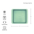 thumbnail image 3 of KitchenAid Aluminized Steel Nonstick 9-inch Square Cake Pan and Baking Dish, Pistachio Green, 3 of 8