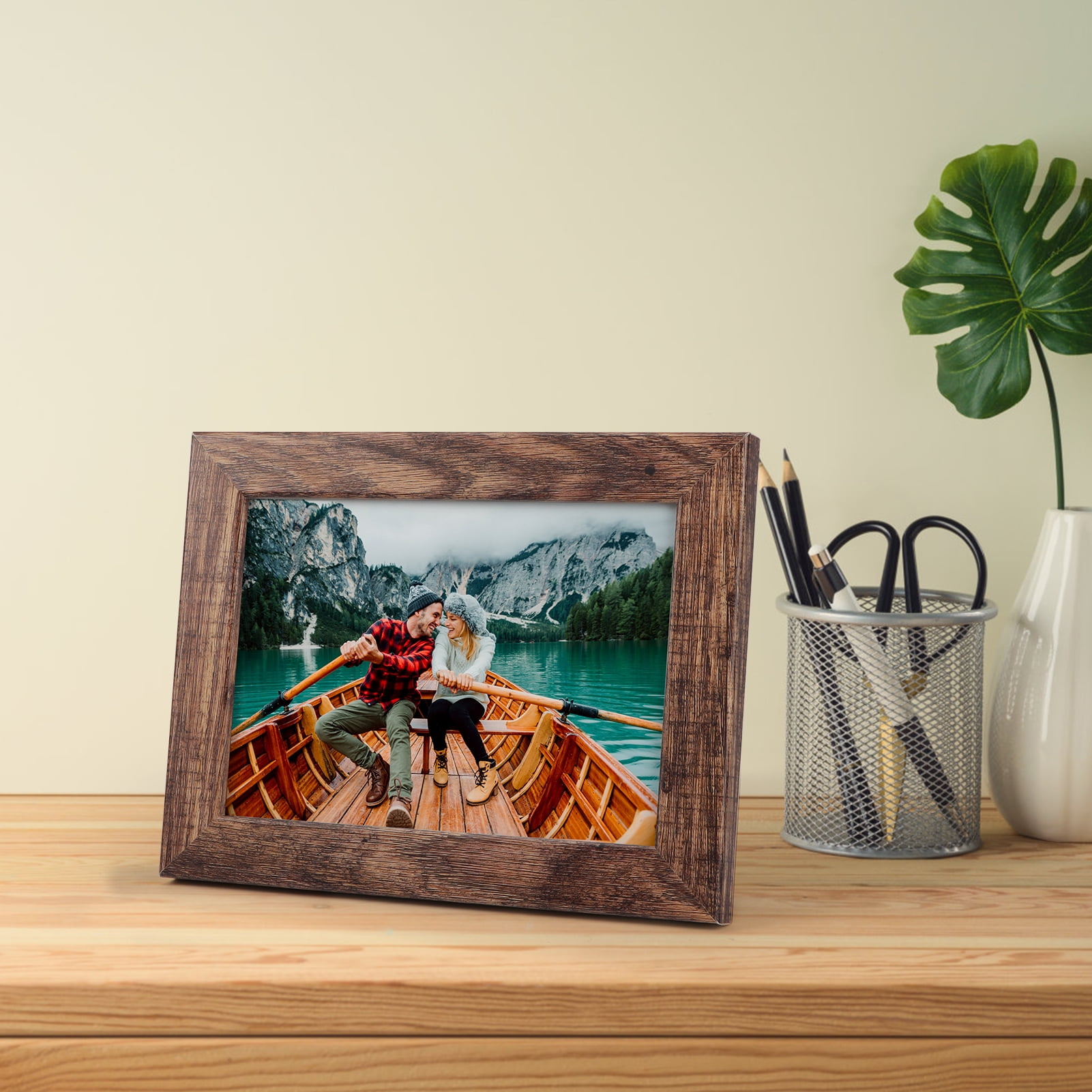 7-Pack Rustic 5x7 Picture Frames for Wall or Tabletop