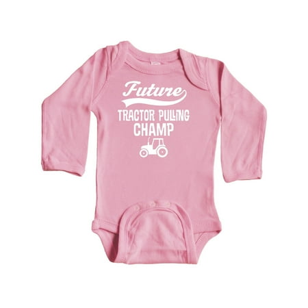 

Inktastic Future Tractor Pulling Champ Gift Baby Boy or Baby Girl Long Sleeve Bodysuit
