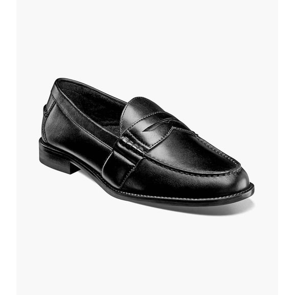 Nunn Bush Noah Men's Moc Toe Slip On, Black, 8