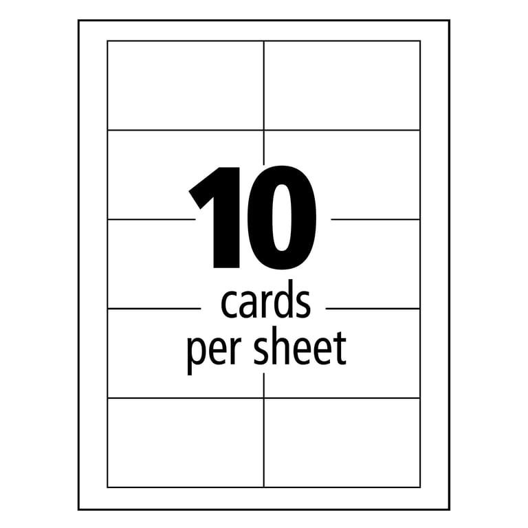 Avery Clean Edge Printable Business Cards with Sure Feed Technology, 2" x  3.5", White, 120 Blank Cards for Inkjet Printers (28877) - Walmart.com
