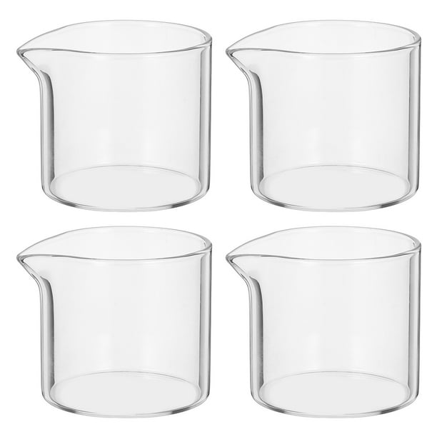 4 dispensadores de leche transparentes, jarras de vidrio estilo vintage para restaurantes