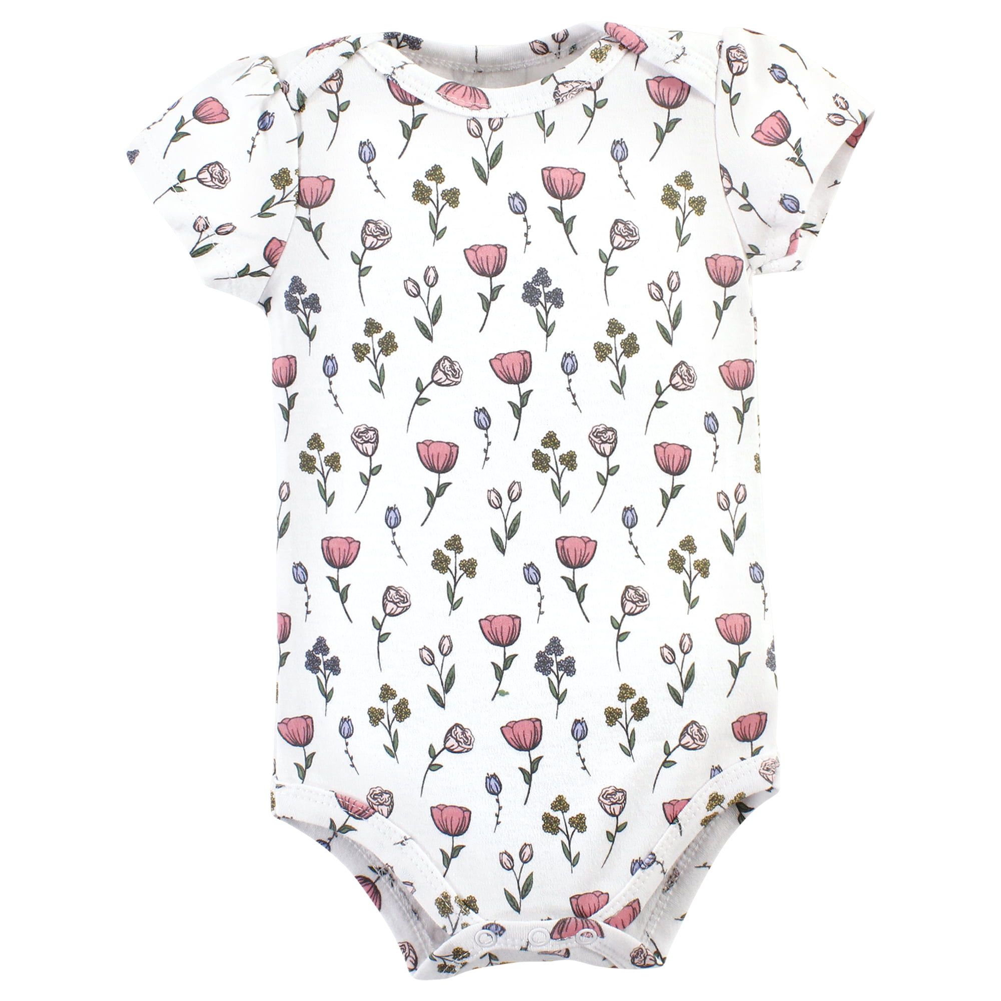Hudson Baby Unisex Baby Cotton Bodysuits, Wild Flower Tutu, 6-9 Months