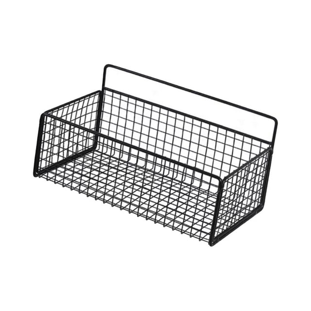 Panier de Rangement pour Armoire Panier en Fil d'Acier Robuste Panier Suspendu Mural m Noir