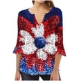 thumbnail image 2 of Lorytime Forth of July Outfits Women Patriotic Graphic T Shirts Stars and Stripes Clothes Lorytime Ruffle Festival Wear, 2 of 5
