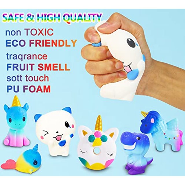 Squishies, 6 paquetes de juguetes jumbo jumbo lentos para niños, unicornio caballo, gato, dinosaurio, s ZYZZYZY ZYZZYZY