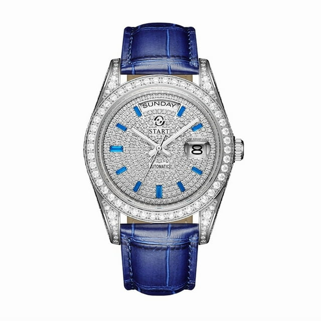 【START】Gypsophila Men's Watch Diamond Watch Waterproof Swiss Fully Automatic Mechanical Movement Date Week Function