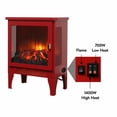 thumbnail image 3 of Resenkos 17" Freestanding Electric Fireplace Stove Heater with 3D Flame Effect, Red, 3 of 20