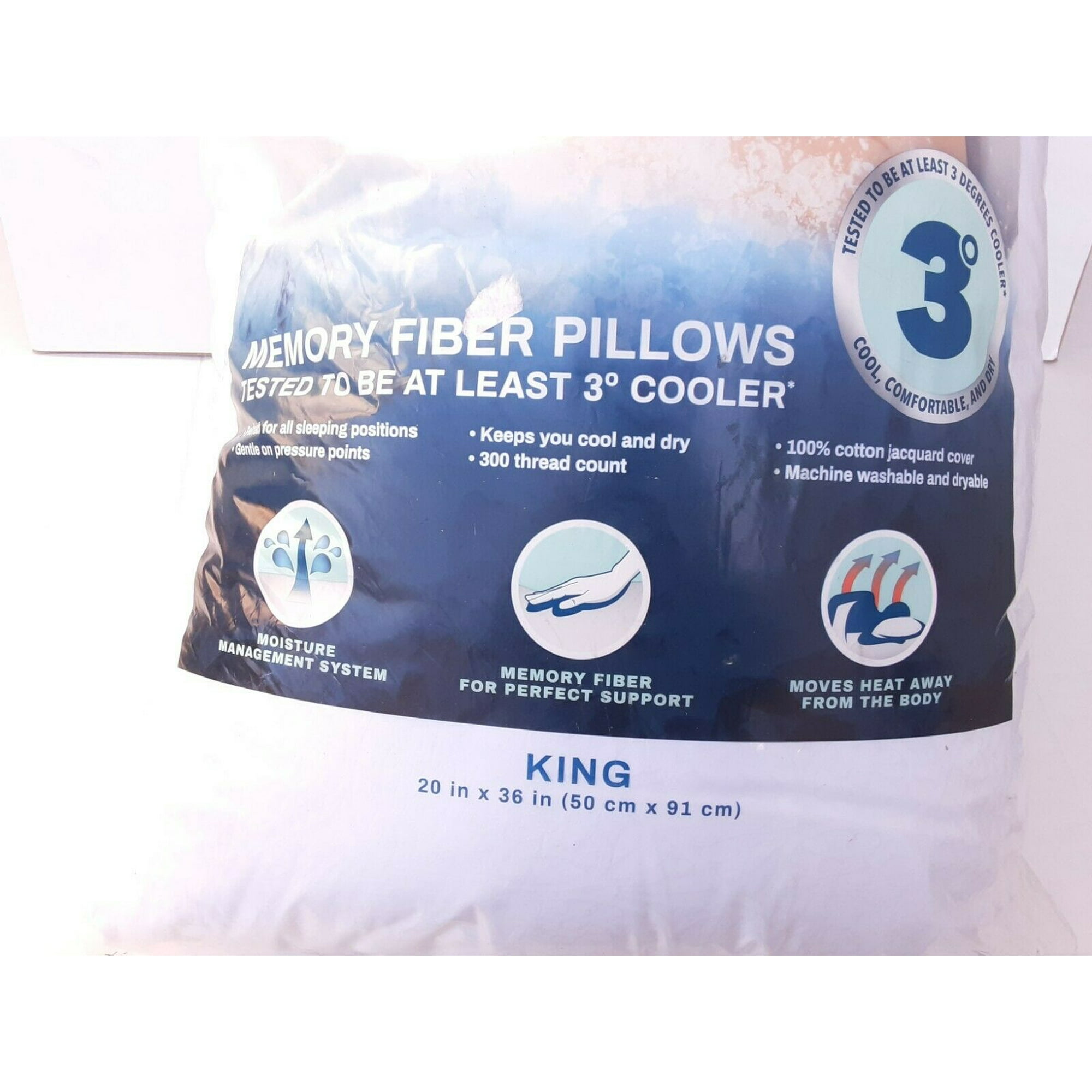 Live Comfortably Platinum Pillow, King (2 Pack)