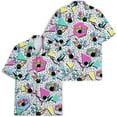thumbnail image 3 of Retro Mushroom Alien Bigfoot Hawaiian Shirt For Men UFO Sasquatch Mens Hawaiian Shirts Short Sleeve Button Down Shirt Men, 3 of 7