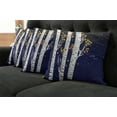 thumbnail image 5 of Ambesonne Autumn Throw Pillow Cover 4 Pack, Birch Trees with Foliage, 16", Blue White Brown, 5 of 5