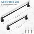 thumbnail image 5 of 2 Pack Stainless Steel Towel Rack Versatile Black Towel Rack Solid Bathroom Accessories Towel Holder Space Saving Wall Mounted Towel Rack Stable Hand Towel Holder for Home, 5 of 10