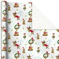 thumbnail image 6 of Hallmark Grinch Wrapping Paper (3 Rolls: 105 Sq. Ft. Ttl) for Christmas with Blue Tiles, White Snowflakes, Cindy Lou Who, Max, 6 of 7