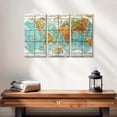 thumbnail image 2 of Elephant Stock Globe World Map Wall Art - Horizontal Multi Panel Canvas - Living Room Wall Decor - Education Multi Panel - Beige And Gray Decor - 23" x 14", 2 of 4