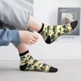 thumbnail image 2 of Rateoe Camping Caravan 1 Pattern Quarter Crew Socks,Toe Seamed Ankle Socks,Cotton Cushioned Breathable Athletic Crew Sports Socks, 2 of 7