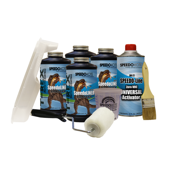 SMR1000ROLLK4 TRex Black Roll On Truck Bed Liner, 2K Urethane, 4