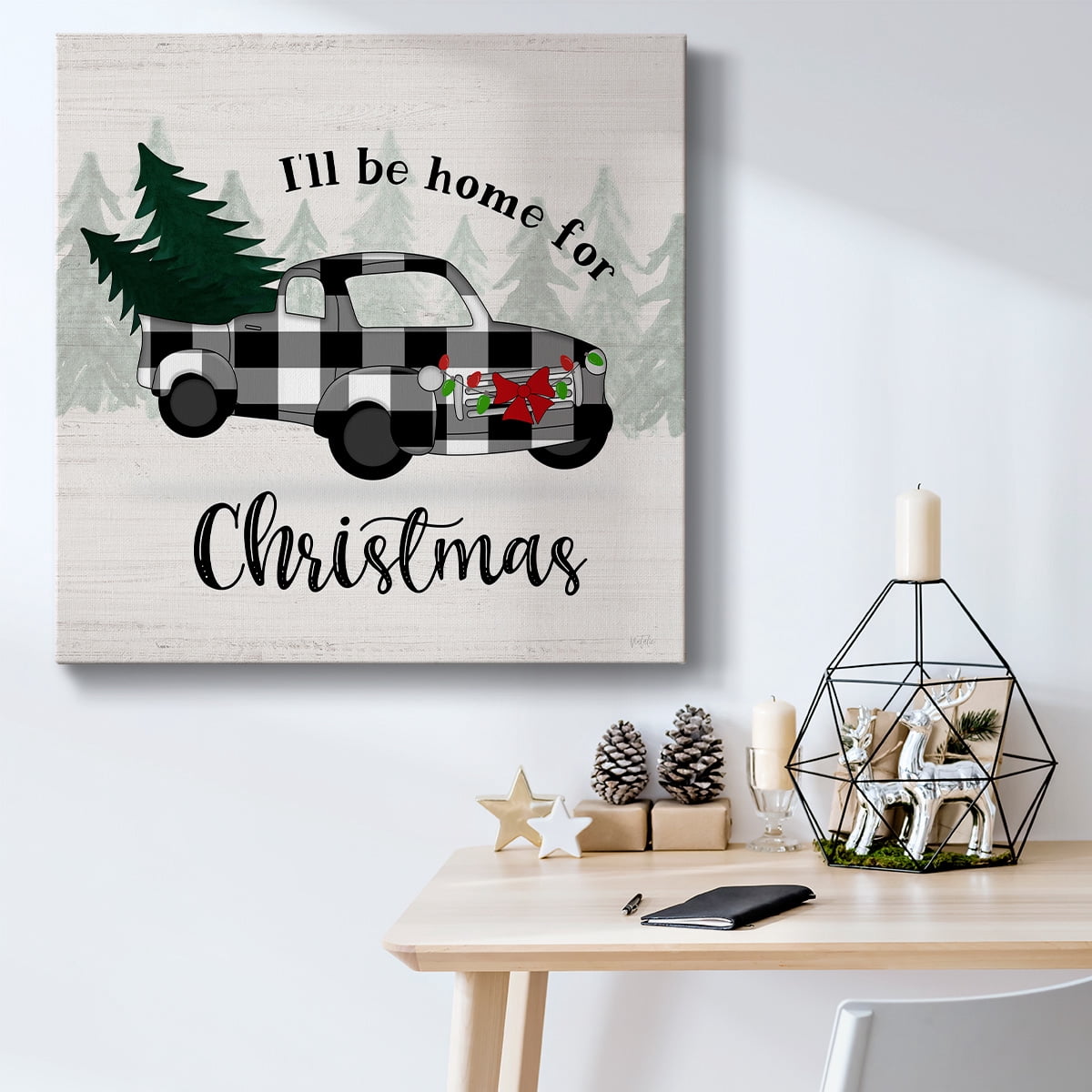 Christmas Truck I- Gallery Wrapped Canvas