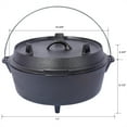 thumbnail image 4 of 4.5 Quart Pre-Seasoned Cast Iron Dutch Oven with Lid, Outdoor Camping Deep Pot with Lid Lifter for Camping Fireplace Cooking BBQ Baking Campfire, Camping Oven, Campfire Cooking Equipment, 4 of 12