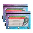 thumbnail image 2 of ALAZA 2 Pack Pencil Pouch Gradient Blue Pencil Case for 3 Ring Binder Clear Window Pencil Bag Organizers, 2 of 6