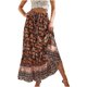 thumbnail image 1 of Faldas de estilo bohemio con cintura elástica y volantes fruncidos con botones de encaje informales con estampado de moda para mujer Wmkox8yi FGJ1934, 1 of 9