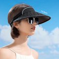 thumbnail image 4 of 1000ml Yu Hong Sombrero para el sol con tapa vacía para mujer, sombrero para el sol transpirable para viajes al aire libre, vacaciones, verano, 4 of 5