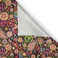 thumbnail image 4 of Ambesonne Groovy Grommet Curtain Single Panel, Hippie Paisley Leaves, 50"x60", Multicolor, 4 of 5