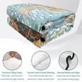 thumbnail image 4 of Queen Quilt Set 90''x96'', Sea Turtle Coastal Lightweight Bedspread Coverlet Set with 2 Pillow Shams, Teal Nautical Starfish Botanical Breathable All Season Quilt Bedding for Bedroom/Guest Room, 4 of 9