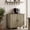 Grey-34inch, variant on WAMPAT 34 Inch Sideboard Buffet Cabinets With Wood Doors, Kitchen Storage Cabinets Wooden Coffee Bar Tables With Storage, Modern Farmhouse Sideboard Credenza For Living Room, Antique White
